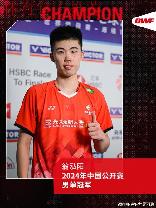 翁泓阳2-0朱轩辰 夺得全运会羽毛球男单金牌